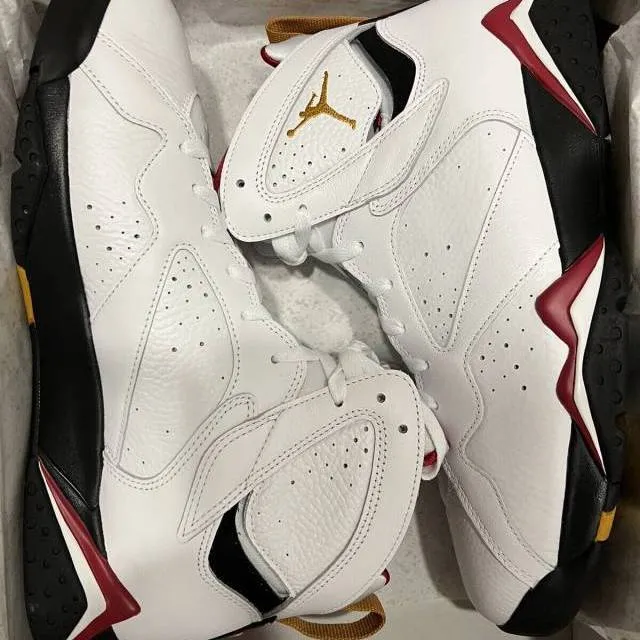 2022 nike air jordan 7 vii retro cardinal red 4-7Y white...