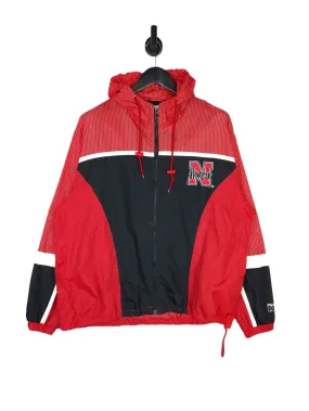 90's Logo 7 Nebraska Huskies Windbreaker - Size XL