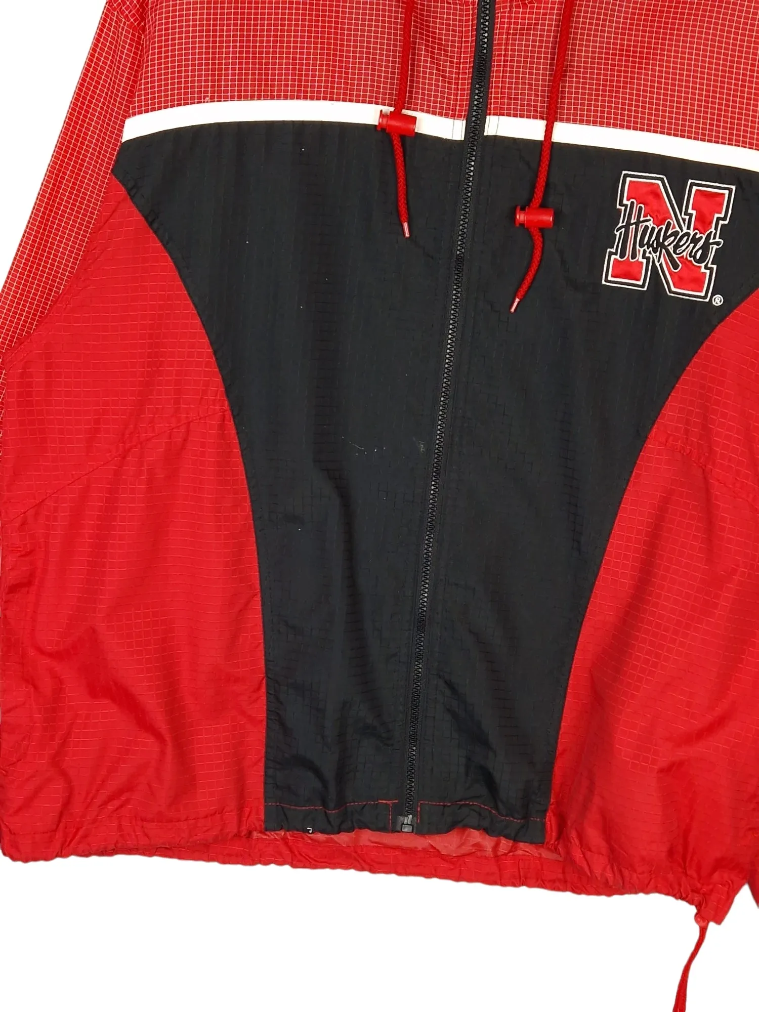 90's Logo 7 Nebraska Huskies Windbreaker - Size XL