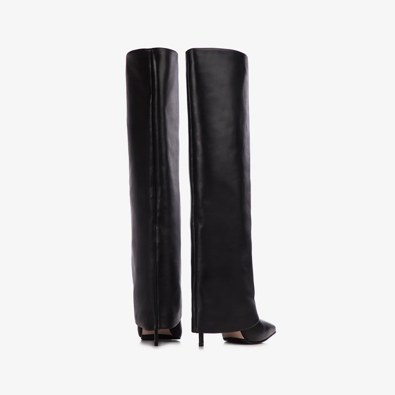 ANDY BOOT 120 mm Black nappa leather cuffed boot