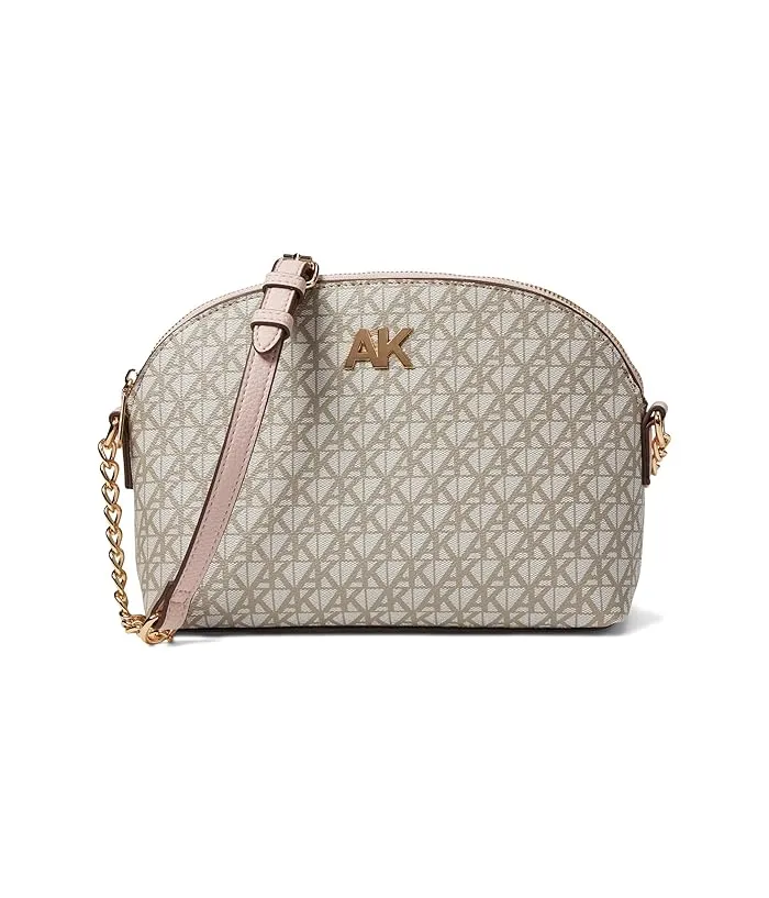 Anne Klein Triple Compartment AK Logo Crossbody