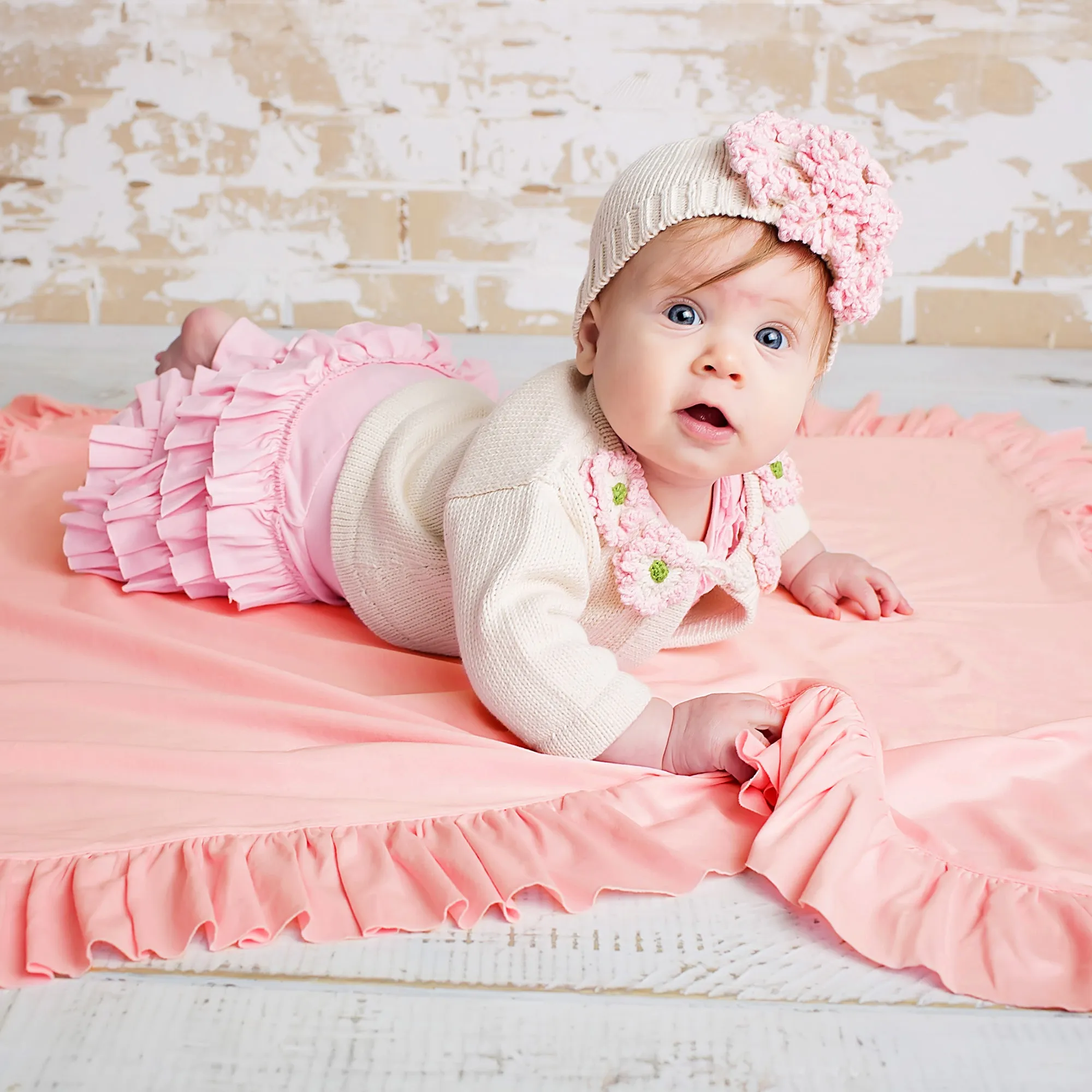 Baby Girls Pink Cotton Blanket (90cm)