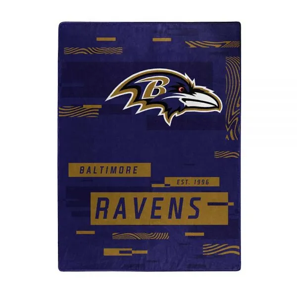 Baltimore Ravens 60 x 80 Digitize Royal Plush Blanket