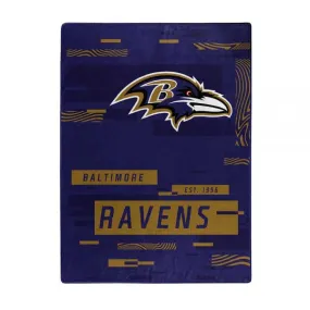 Baltimore Ravens 60 x 80 Digitize Royal Plush Blanket