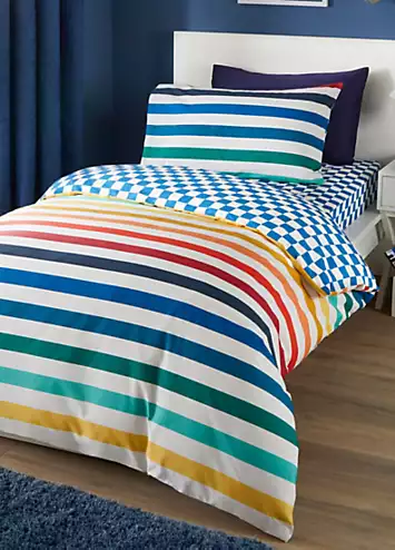 Bedlam Beckett Multi Stripe Duvet Cover Set | Kaleidoscope