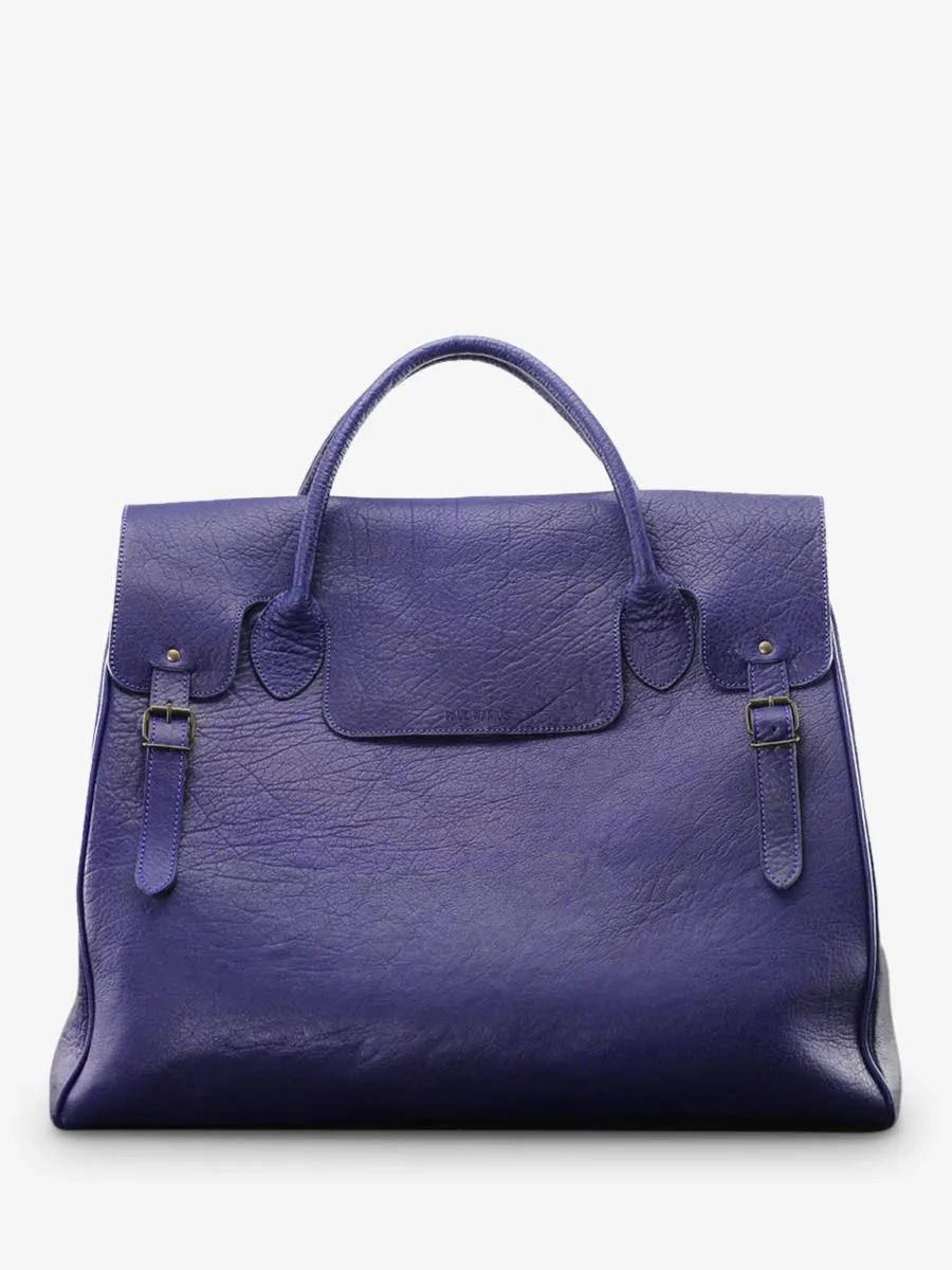 big leather travel bag for men Blue - Rouen-Delhi Egyptian Blue | PAUL MARIUS