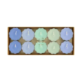 Blue & Green Tealight Candles