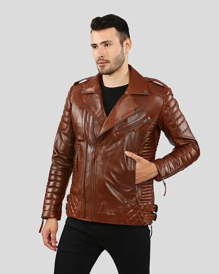 Brad Brown Motorcycle Leather Jacket