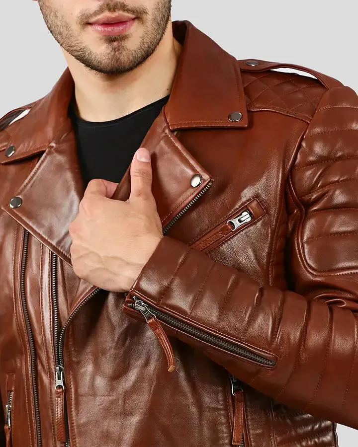 Brad Brown Motorcycle Leather Jacket