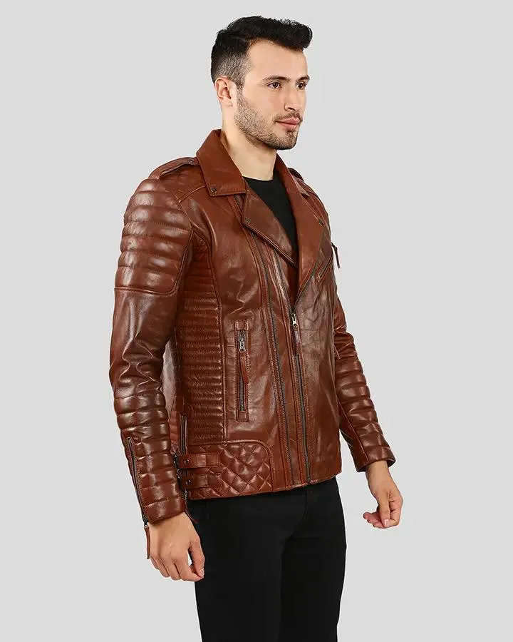 Brad Brown Motorcycle Leather Jacket