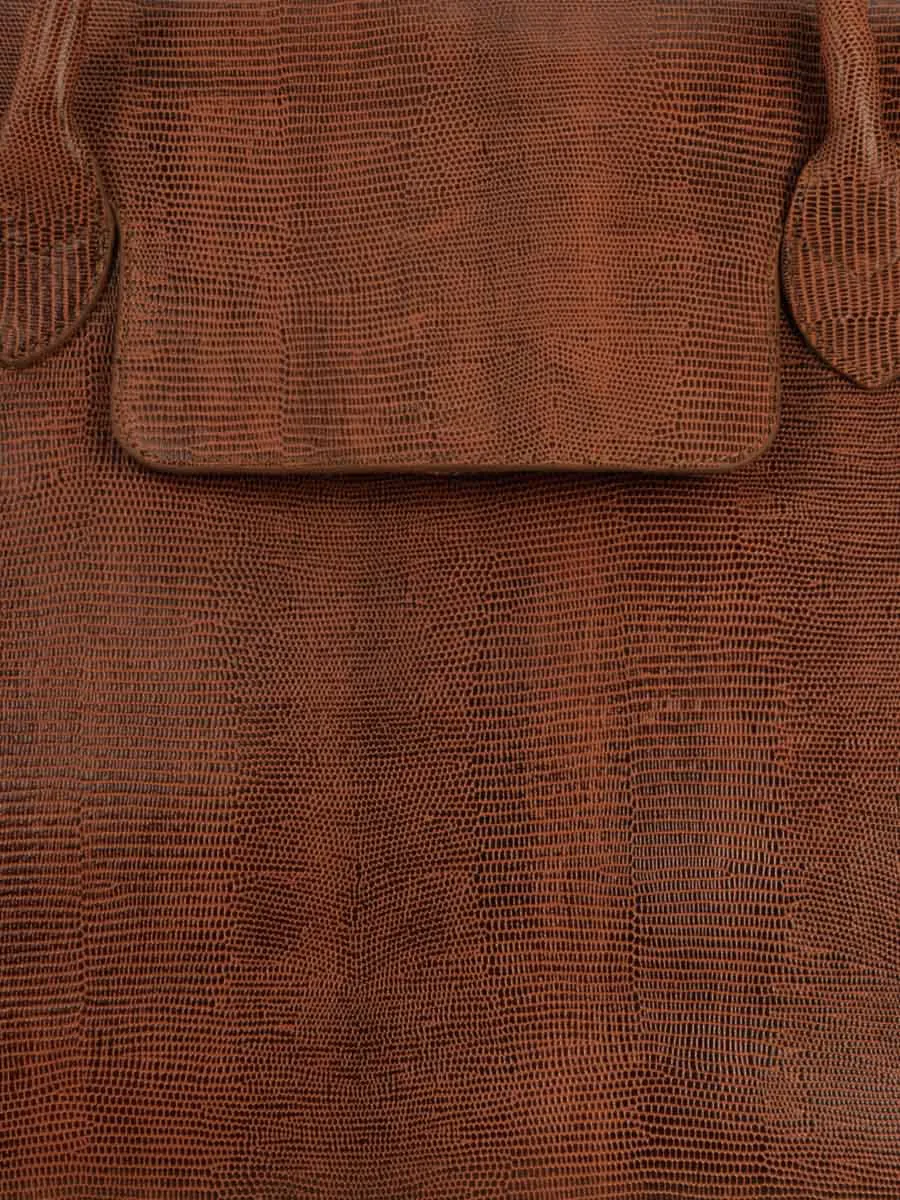 Brown Leather Travel Bag - Rouen-Delhi 1960 Amber | PAUL MARIUS