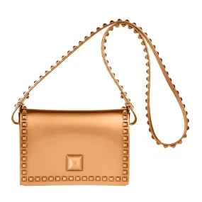 CARMEN SOL Graziella Flap Crossbody - Metallic Jelly - Rose Gold