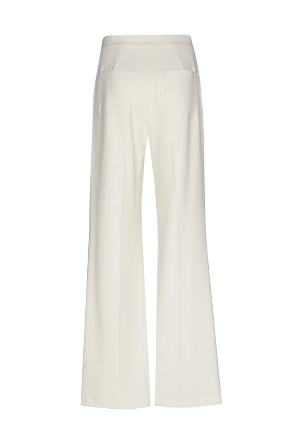 Caroline Biss BUTTON DETAIL WHITE TROUSERS