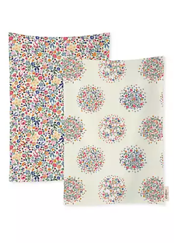 Cath Kidston Harmony Ditsy Set of 2 100% Cotton Tea Towels | Kaleidoscope