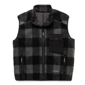 CHECK BOA VEST GRAY | Bodega