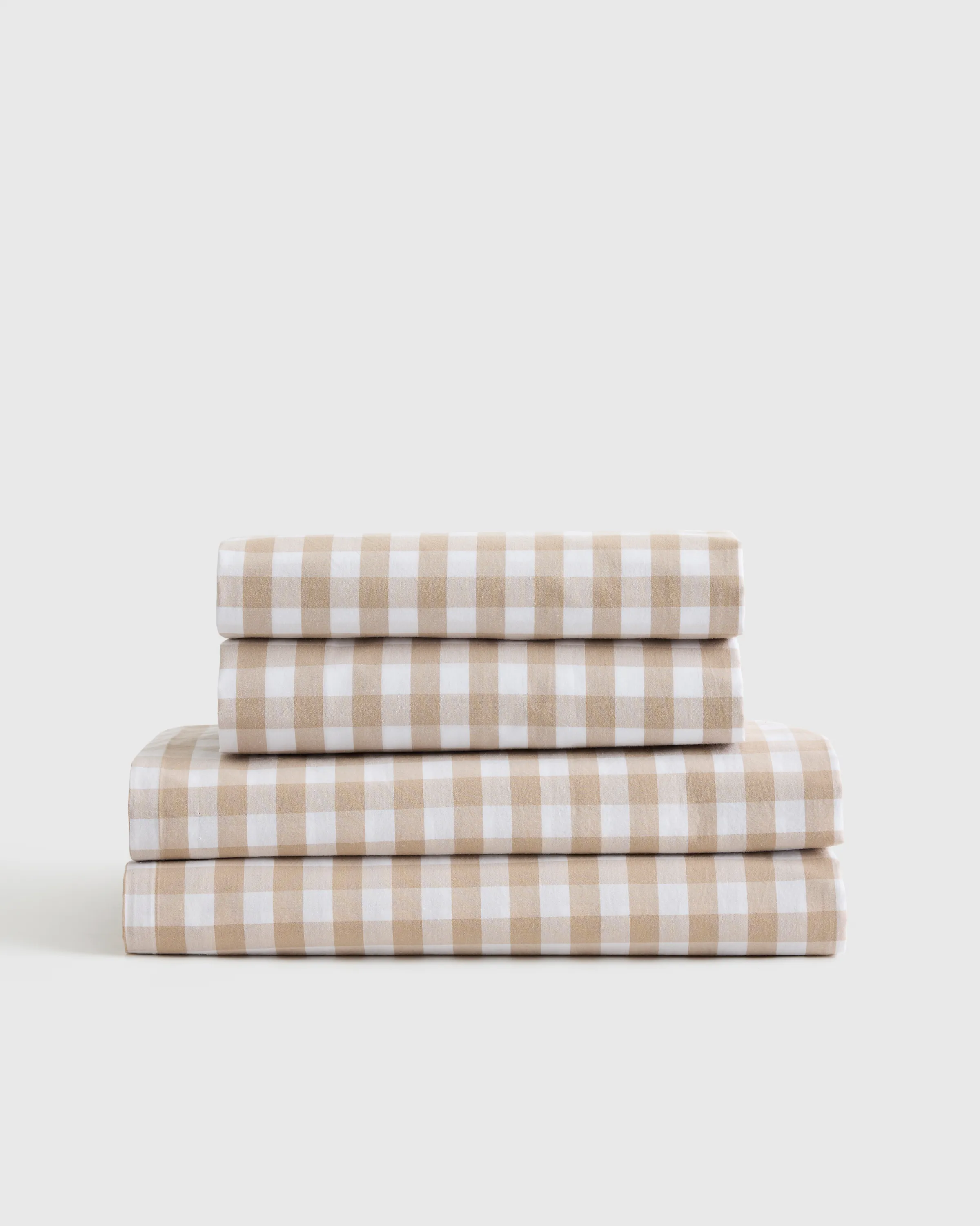 Classic Organic Percale Gingham Sheet Set