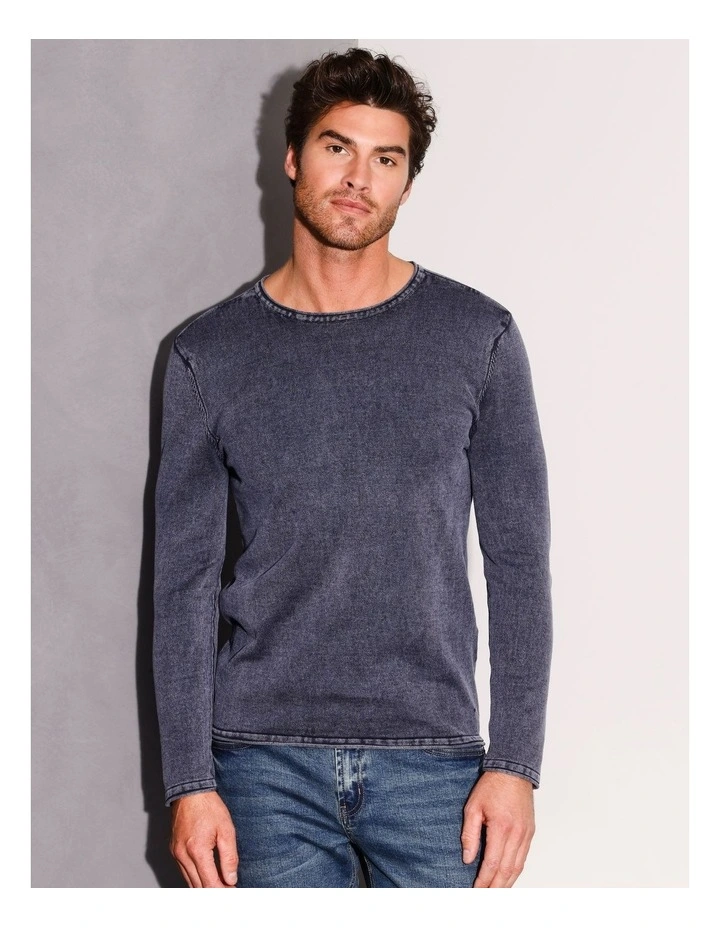 Cole Crew Pullover in Indigo