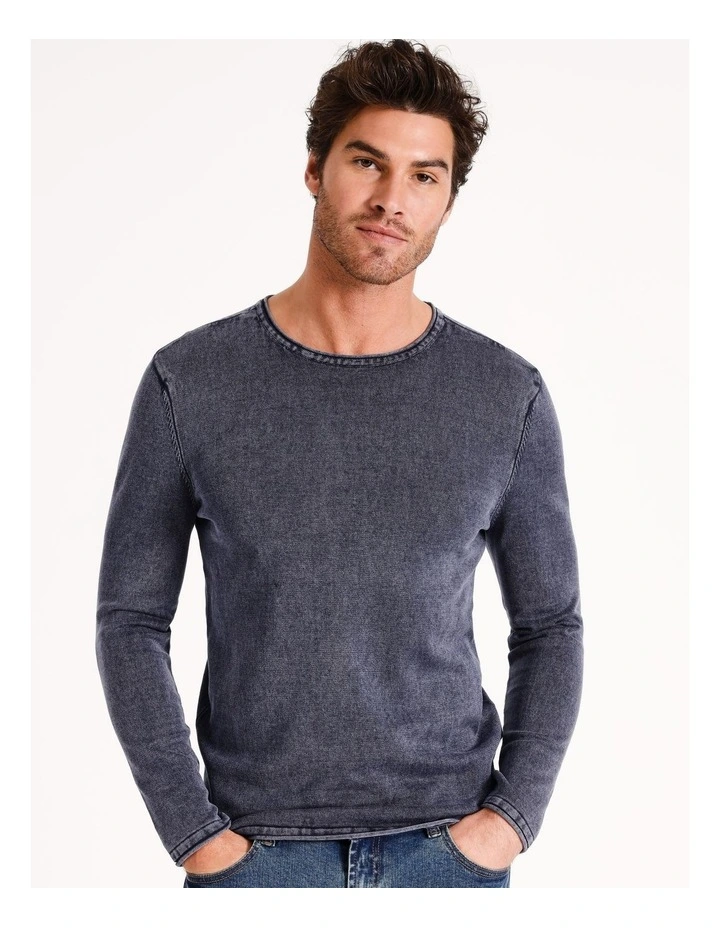 Cole Crew Pullover in Indigo