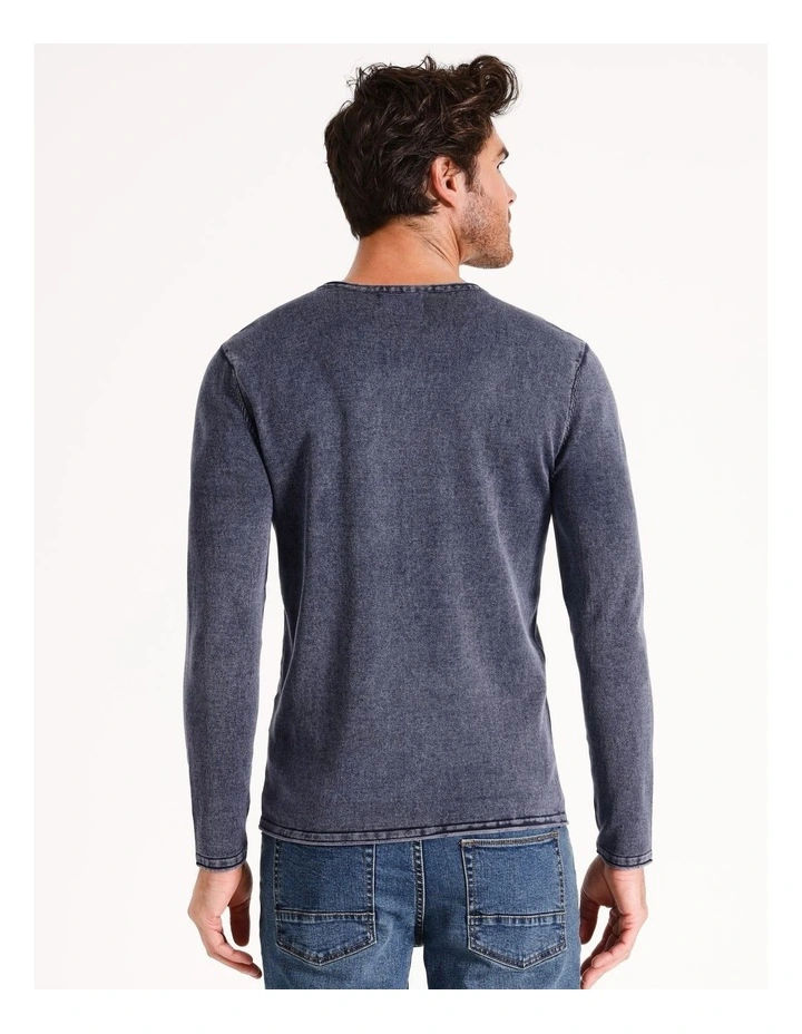 Cole Crew Pullover in Indigo