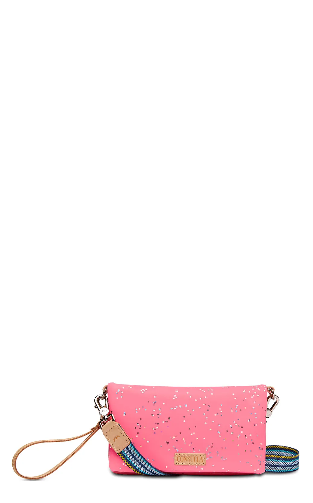 Consuela Shine Pink Glitter Uptown Crossbody Purse