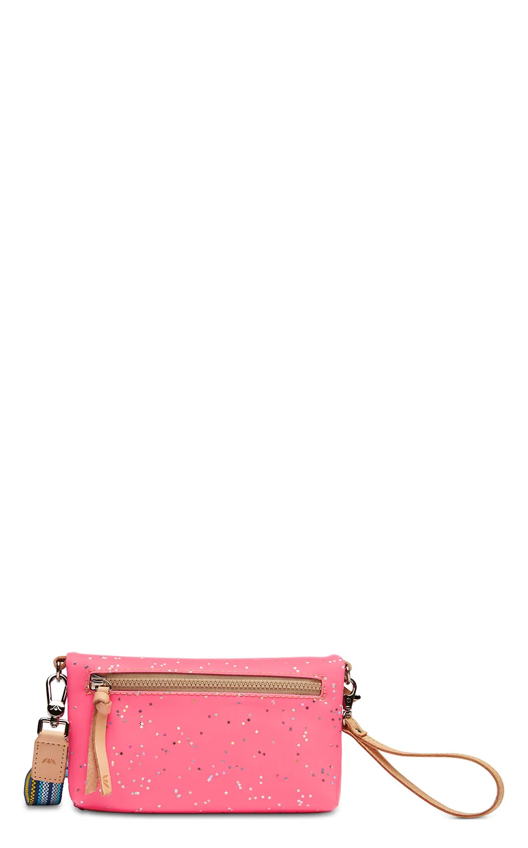 Consuela Shine Pink Glitter Uptown Crossbody Purse