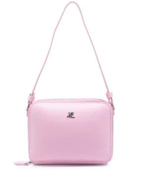 COURREGS Pink Leather Mini Shoulder Bag