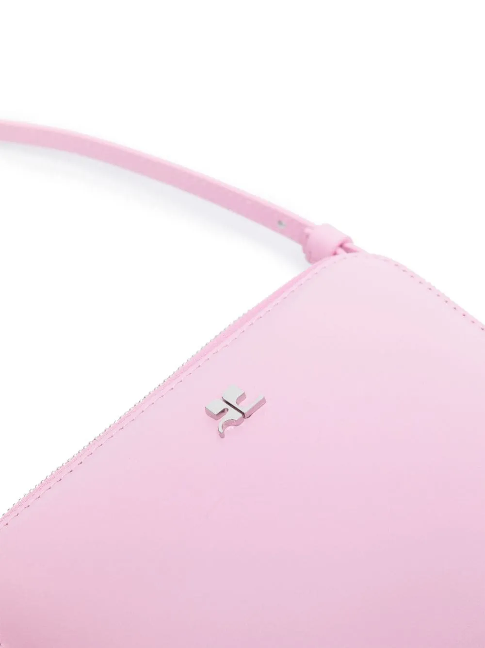 COURREGS Pink Leather Mini Shoulder Bag