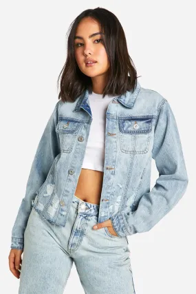 Distressed Denim Jacket