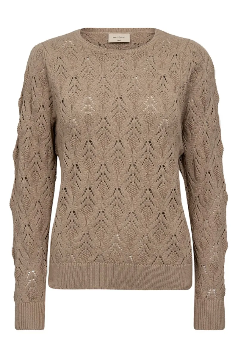 Dodo Pullover | Simply Taupe | Strik fra Freequent