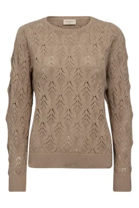 Dodo Pullover | Simply Taupe | Strik fra Freequent