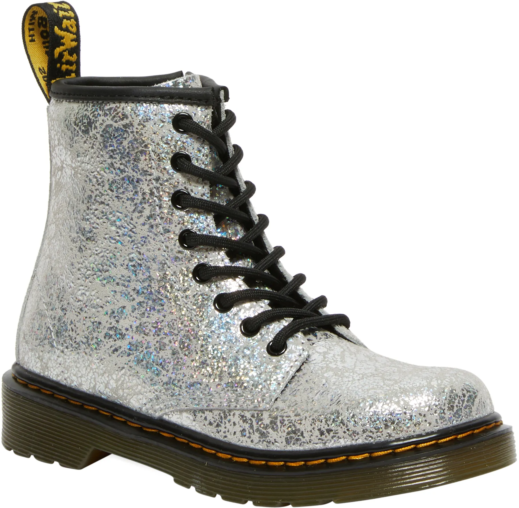 Dr Martens 1460 Junior Grey Disco Crinkle