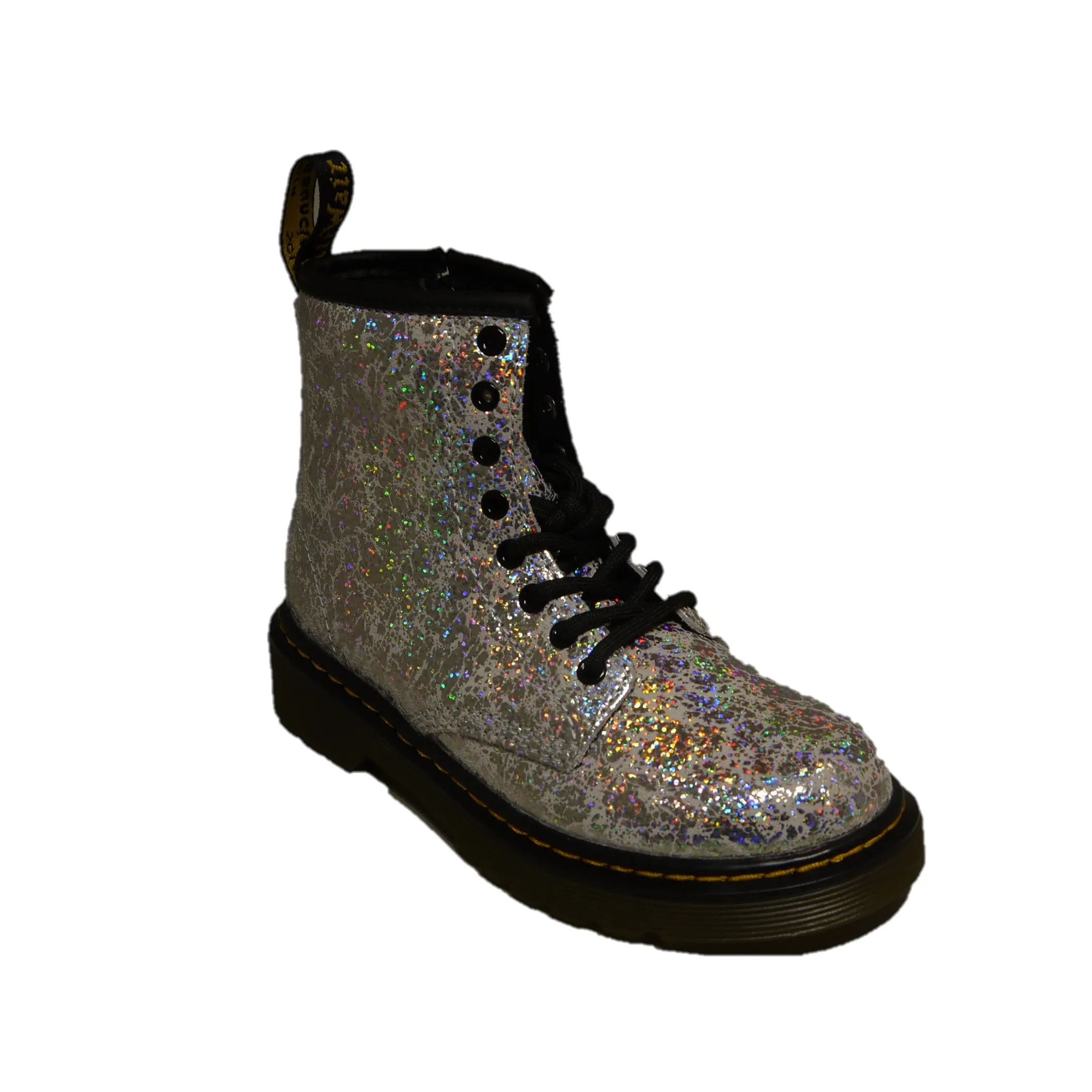 Dr Martens 1460 Junior Grey Disco Crinkle