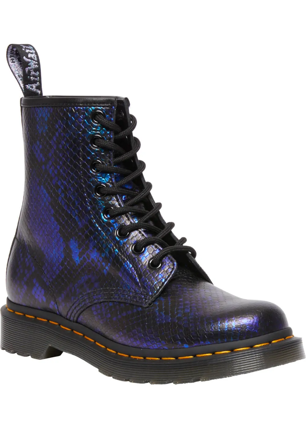 Dr. Martens 1460 Viper Snake Leather Boots Black Blue