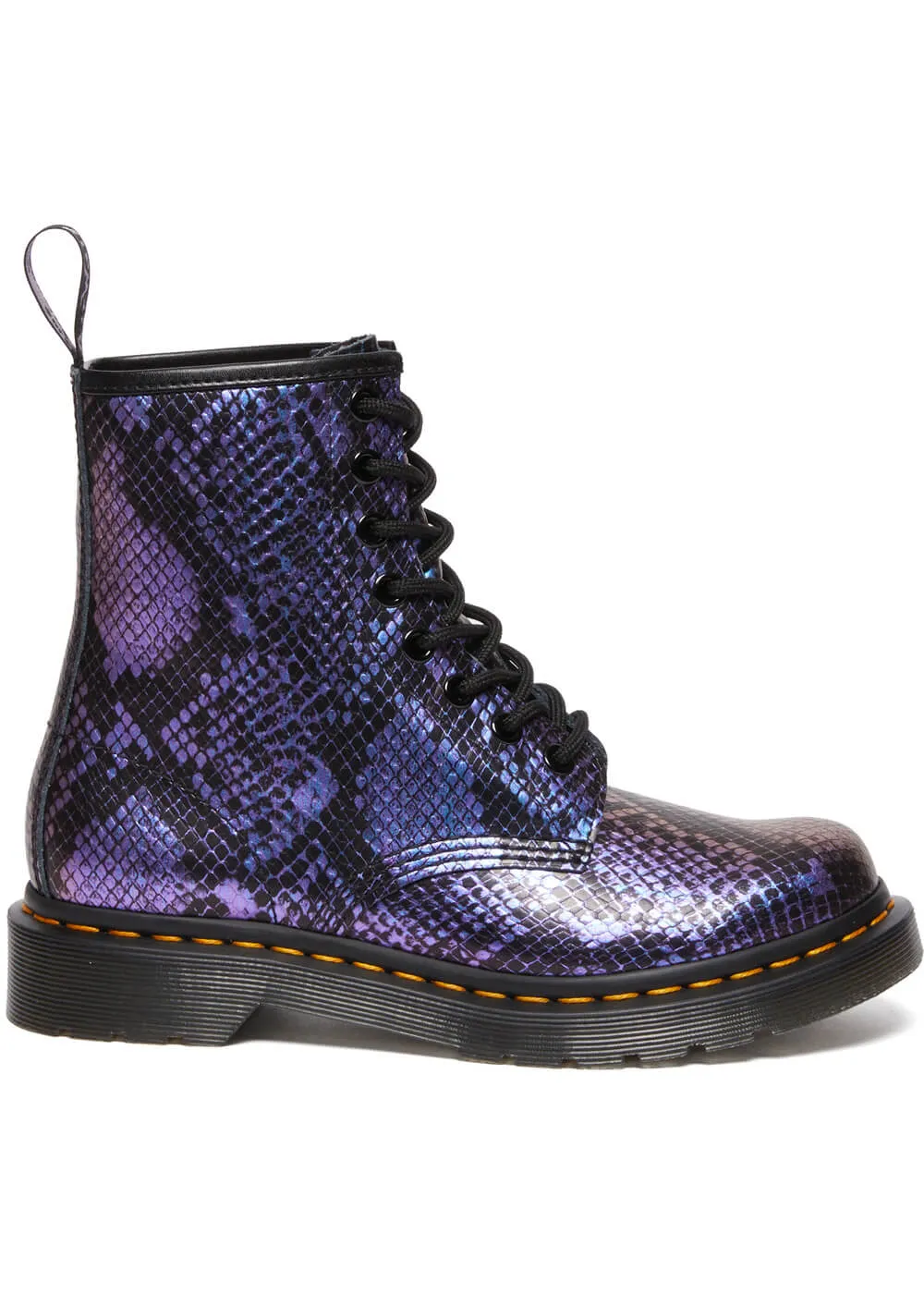 Dr. Martens 1460 Viper Snake Leather Boots Black Blue