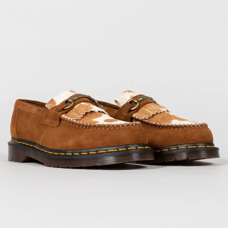 Dr. Martens Adrian Snaffle (Pecan Brown/Jersey Cow Print Repello Calf Suede/Hair On)