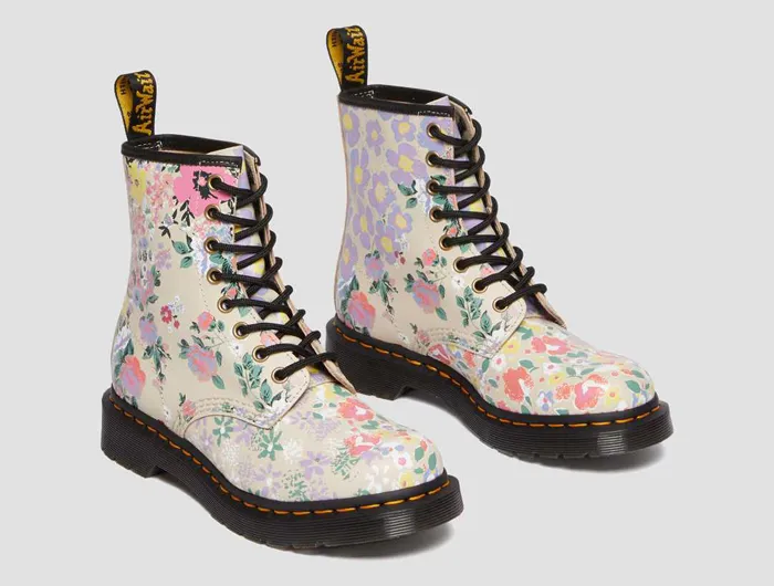 Dr. Martens Women's 1460 Floral Mash Up Lace Up Boot