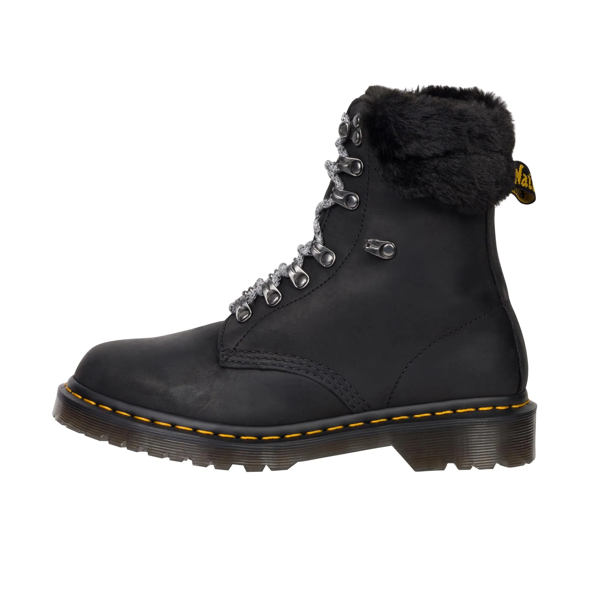 Dr Martens Womens 1460 Serena Collar Streeter Black