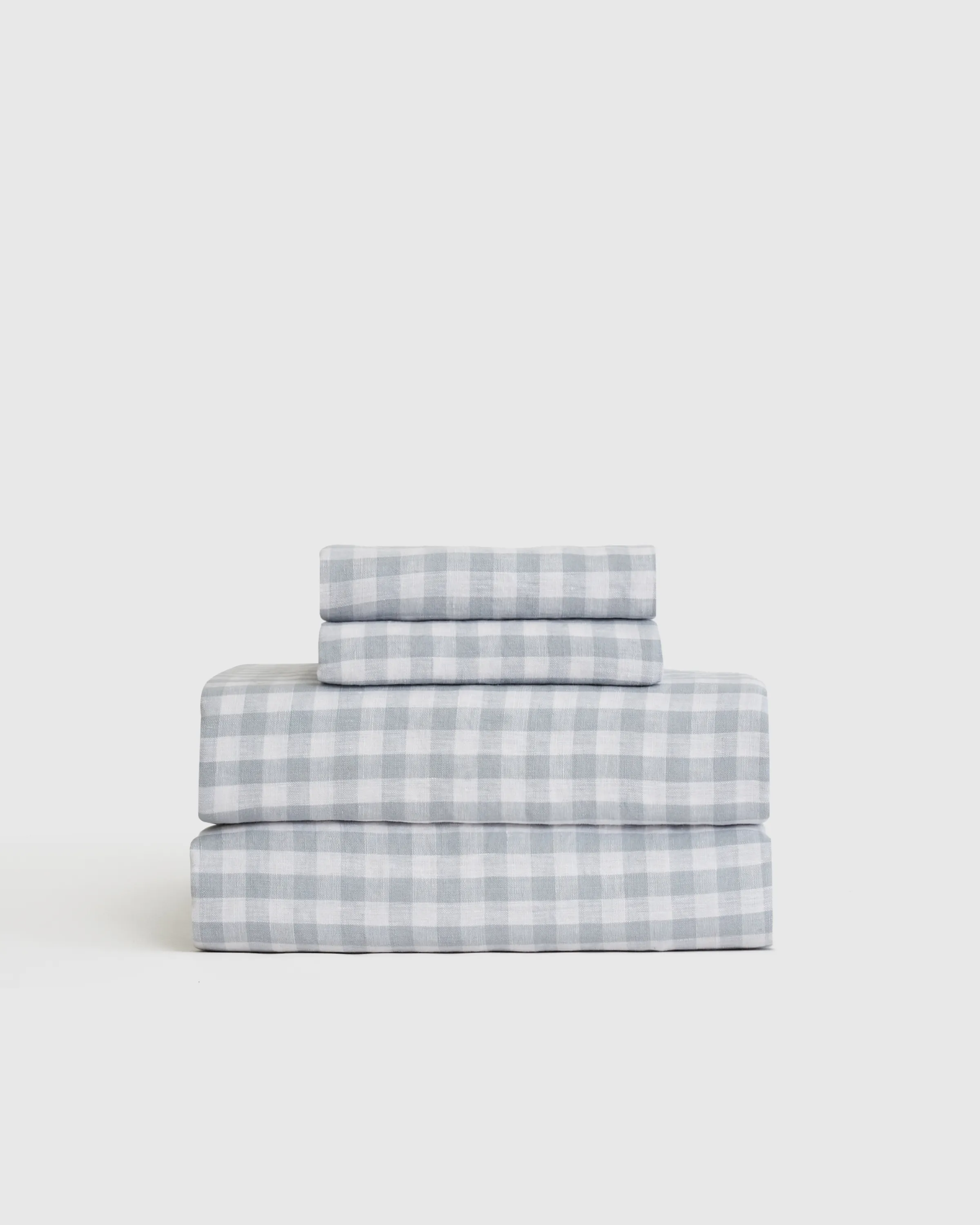 European Linen Gingham Sheet Set