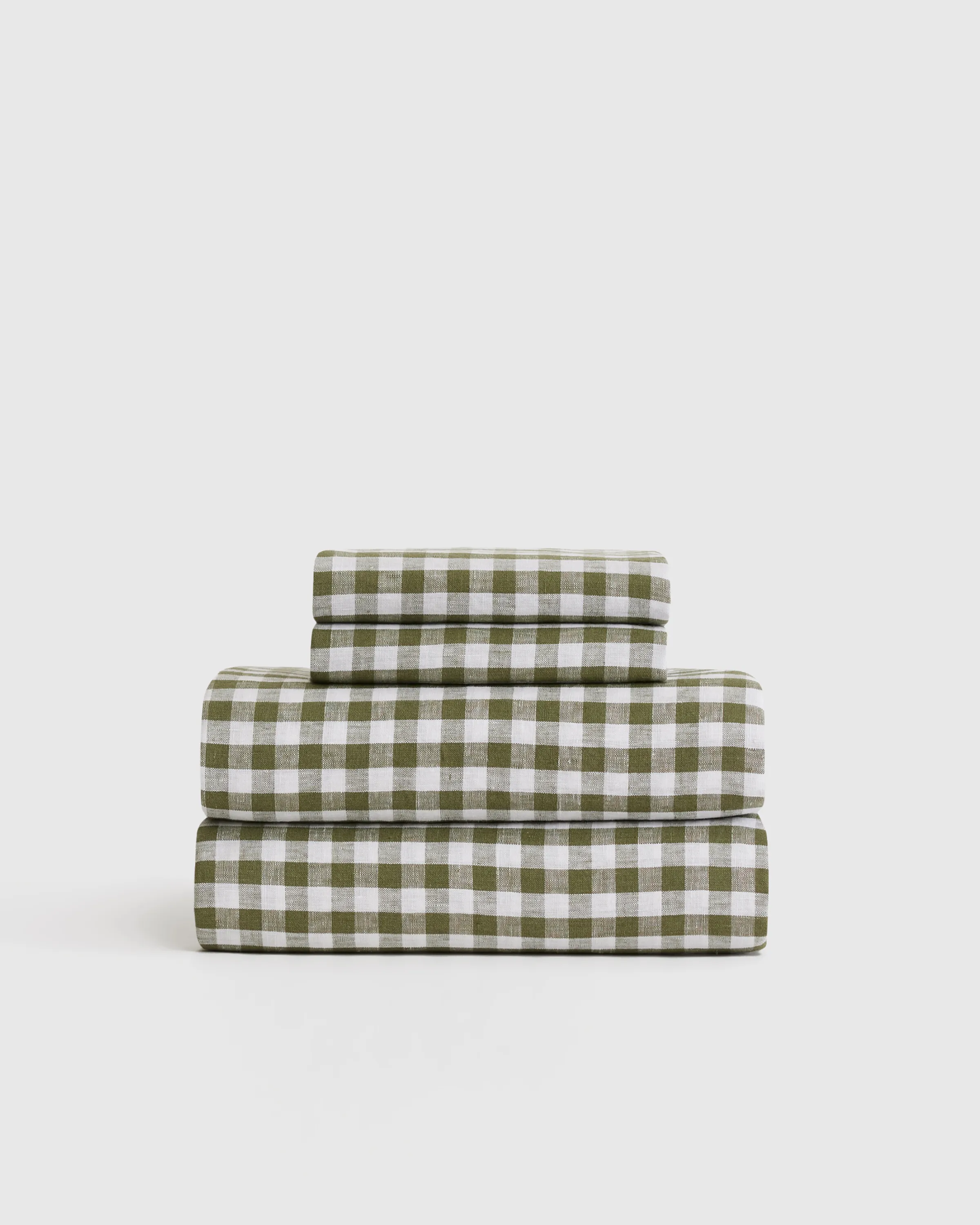 European Linen Gingham Sheet Set