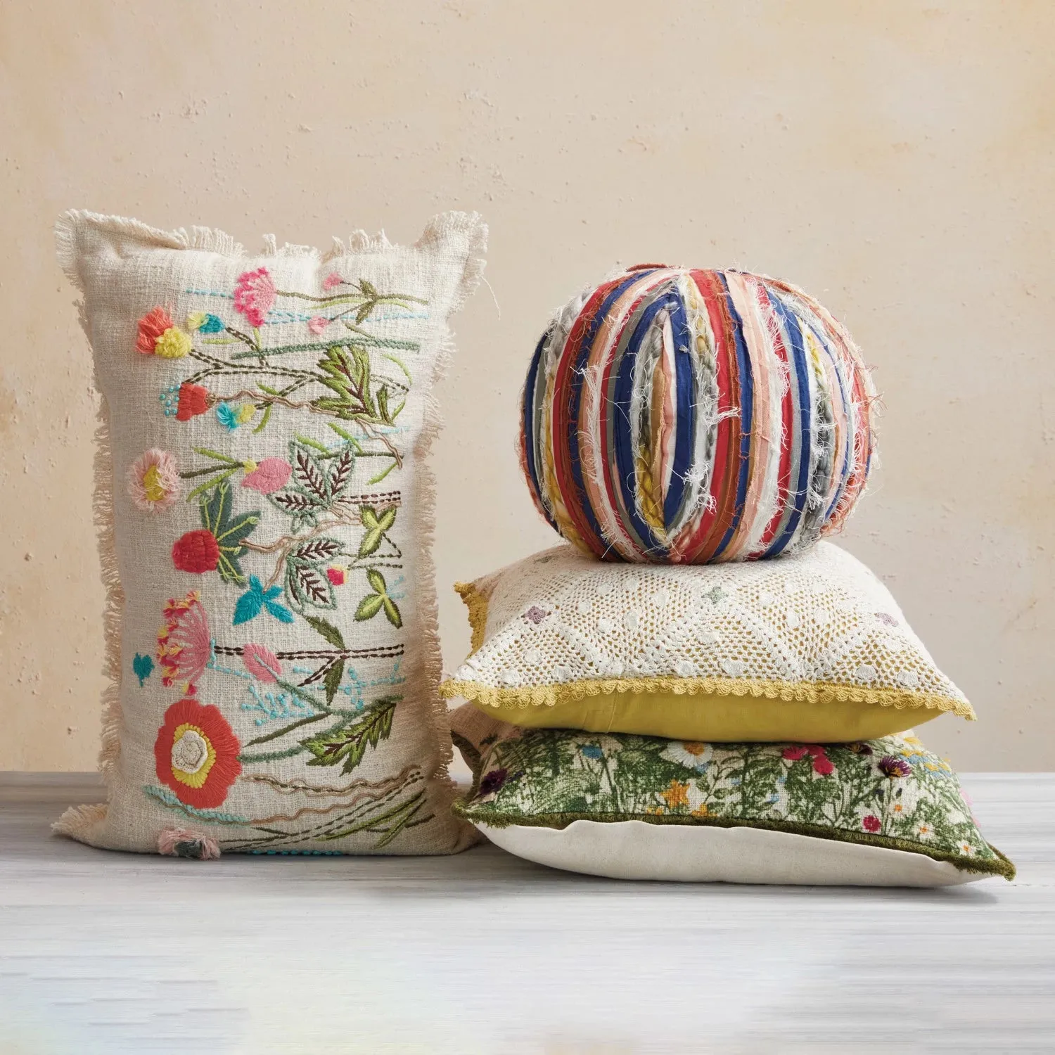 Floral Lumbar Pillow