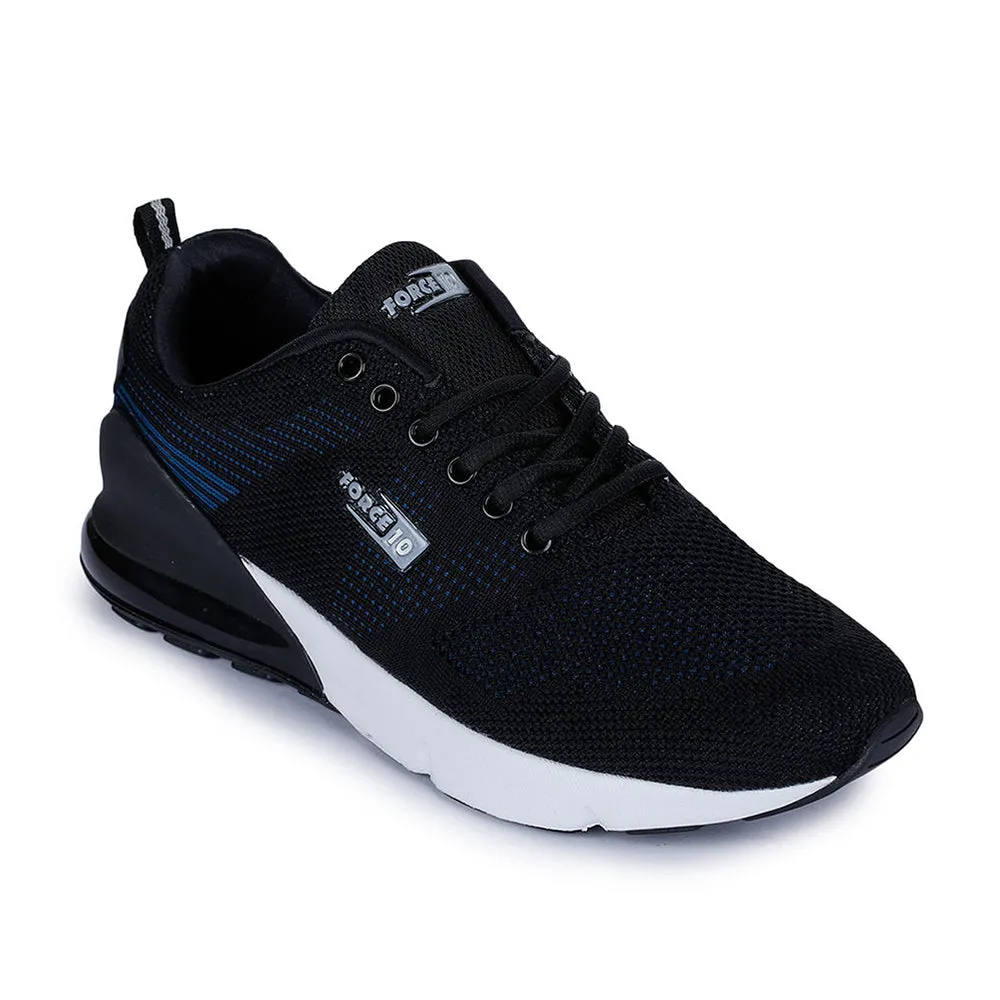 Force 10 By Liberty DOMINAR-2 Mens Black Lacing Running Shoes