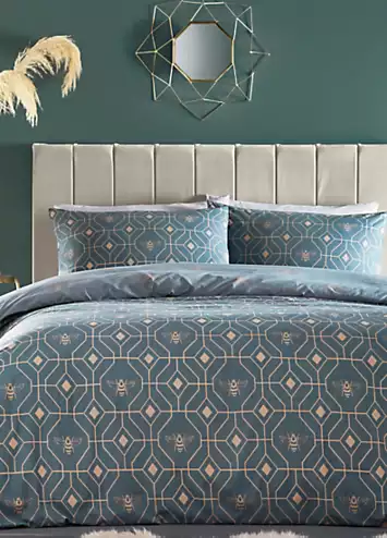 furn. Bee Deco Duvet Cover Set - French Blue | Kaleidoscope