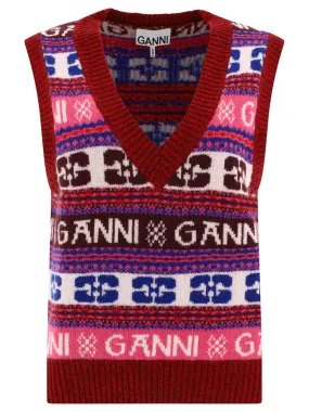 GANNI    Ganni Vest With Logo