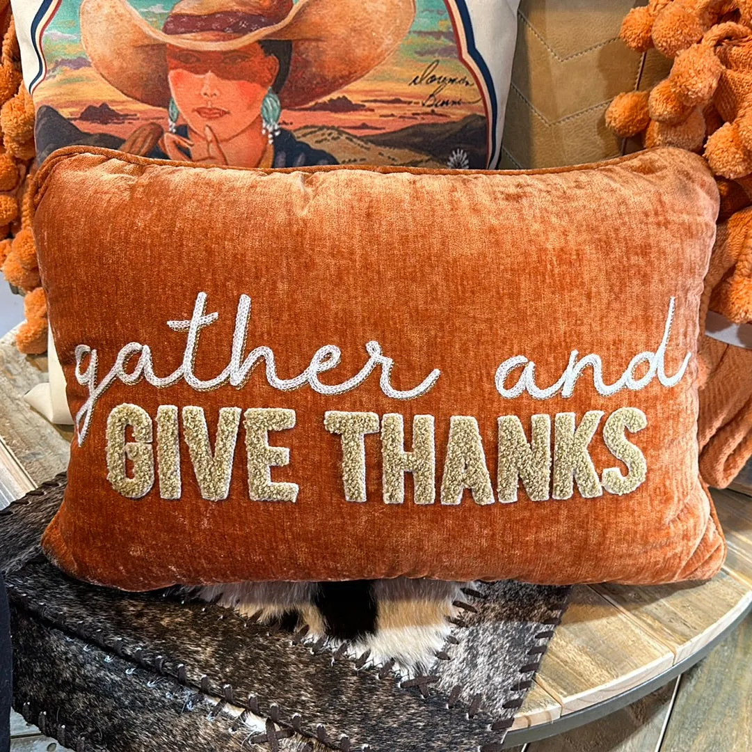 Gather & Give Thanks Pillow