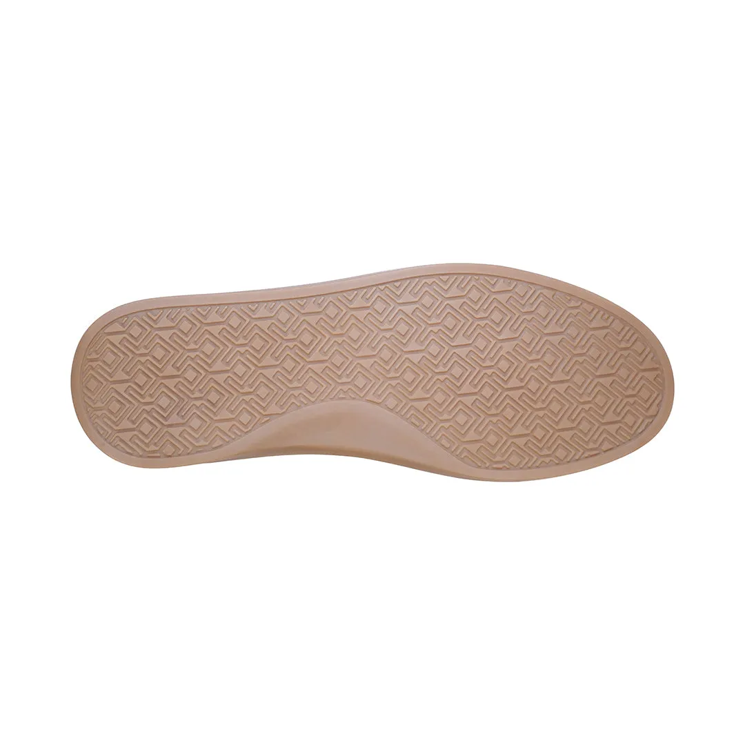 Ginger White Perforated Leather Flats