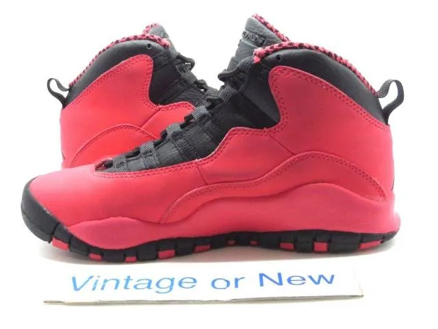 Girls Nike Air Jordan X 10 Fusion Red Retro GS 2013 sz 4Y