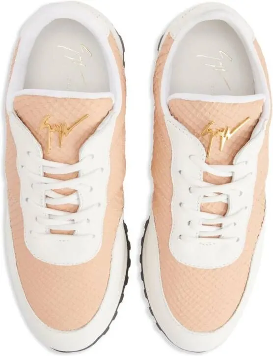 Giuseppe Zanotti Jimi leather low-top sneakers Neutrals