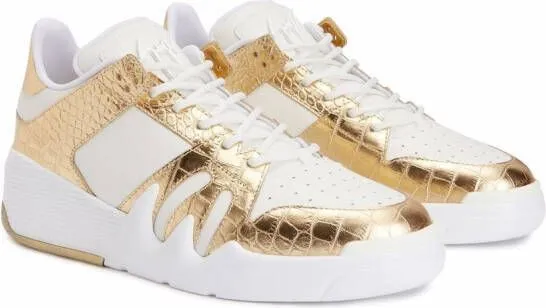 Giuseppe Zanotti Talon crocodile-effect leather sneakers White