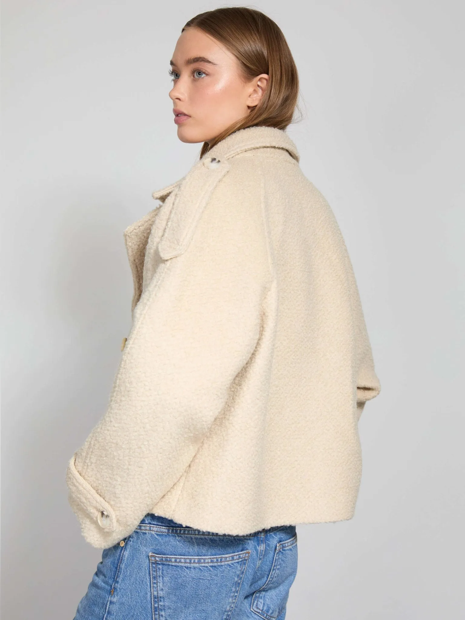 HANNI BOUCLE JACKET - CREME