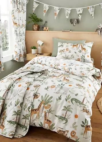 Happy Linen Co. Jungle Safari Reversible Duvet Cover Set | Kaleidoscope